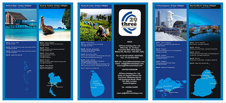 TTF International itinerary outside brochure artwork